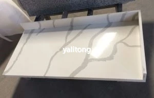 Calacatta Kompozit Katı Yüzey Kuvars Banyo Tezgahı